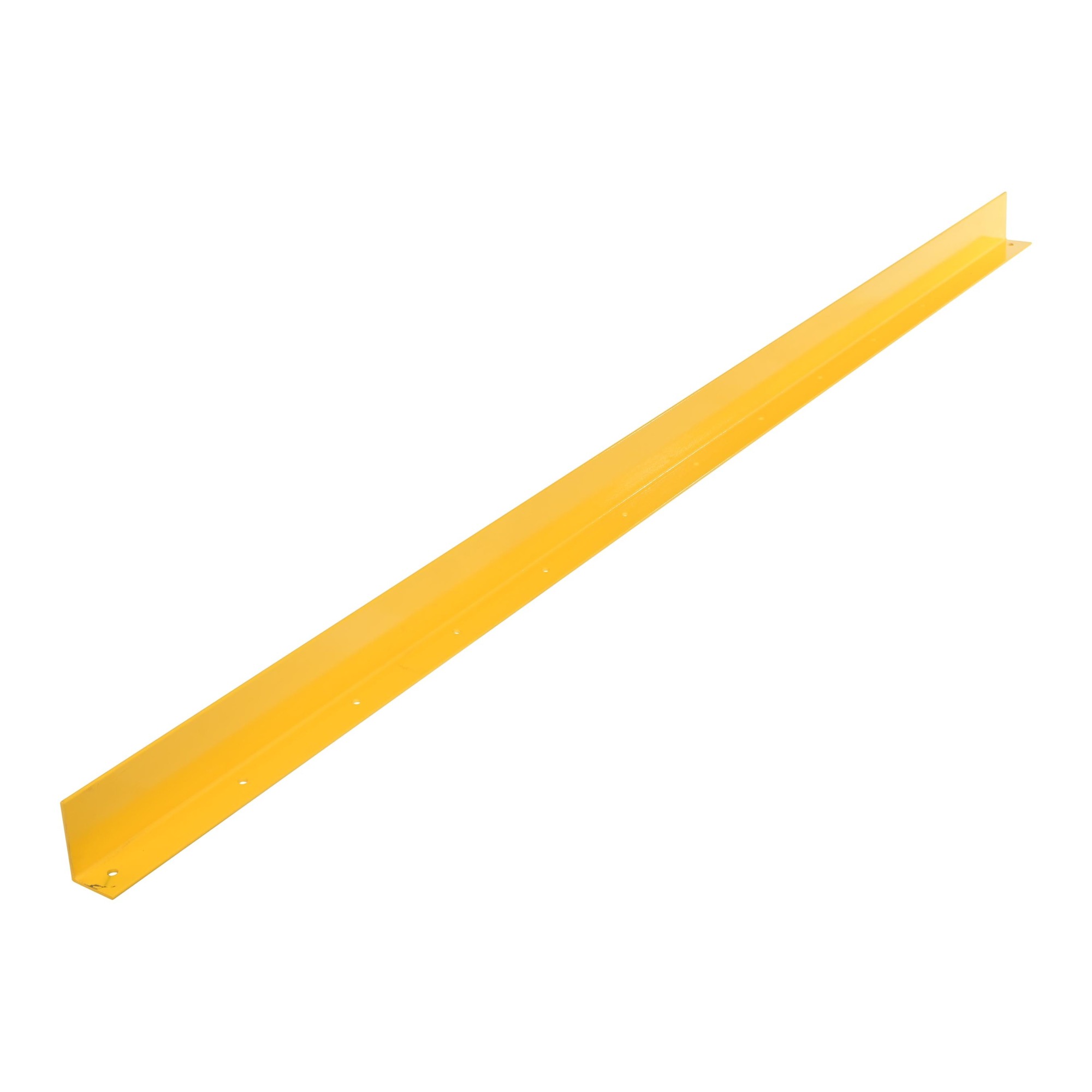 Vestil Steel Floor Safety Curb - 120in. Length, 1/4in. Thick, Pre-Drilled Mounting Holes, Yellow, Model# FSC-14-120-YL